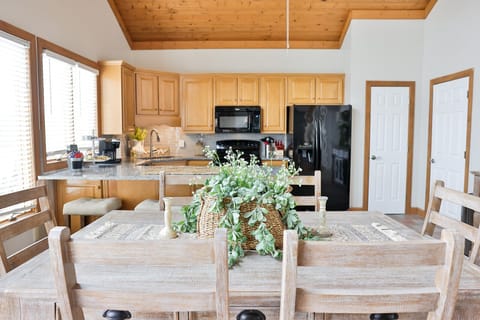 Dining area and kitchen