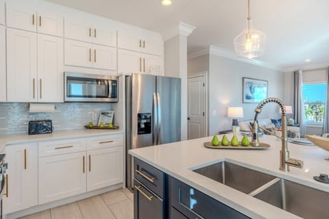 Spacious kitchen with large island and natural light.
