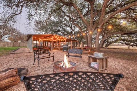 Embrace outdoor leisure with firepit warmth.
