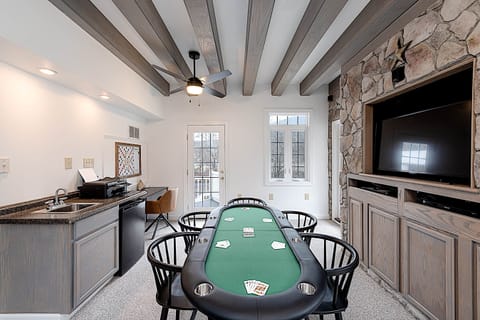 Main Floor Card Poker Table with Wet Bar