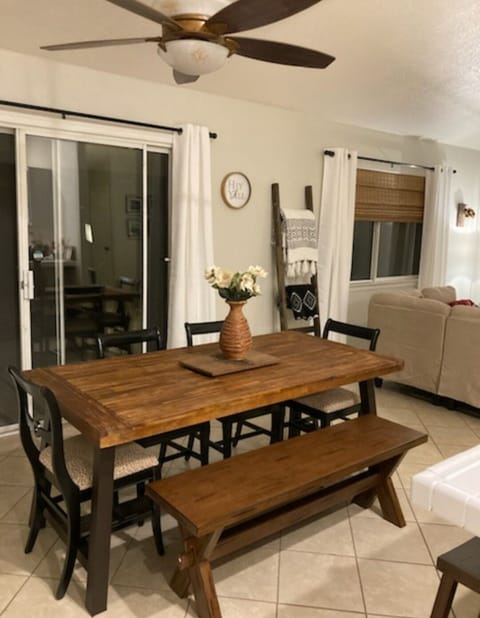 Dining and living room