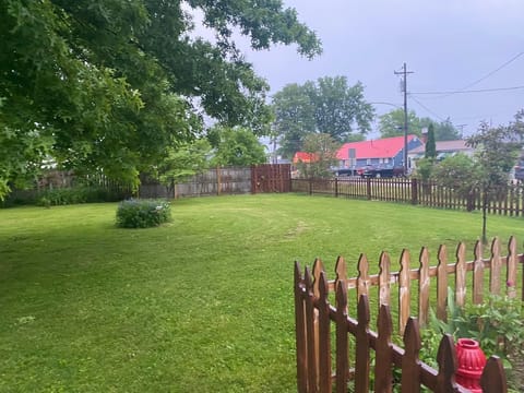 Large fenced in yard