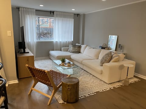 Livingroom with wrap around couch