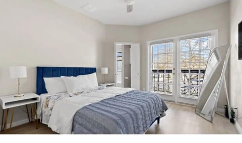 Cozy bed and pillows