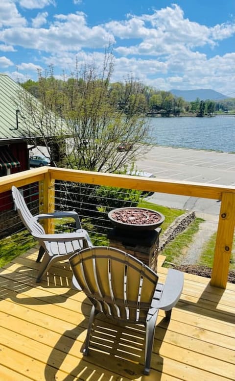 Lake view from your private deck complete with firepit and gas grill