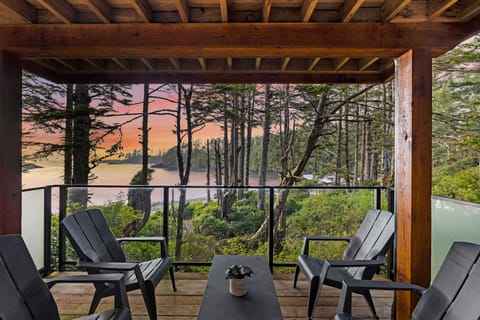 Take in the sunset from your private deck