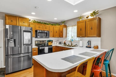 High end applicances and charging station. 
