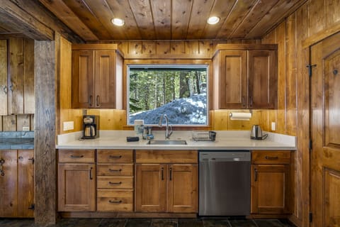 Custom cabinets blend with the original wood work