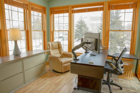 Workstation 1 w/ Dell WD19TB Thunderbolt Docking Station on main level sunroom