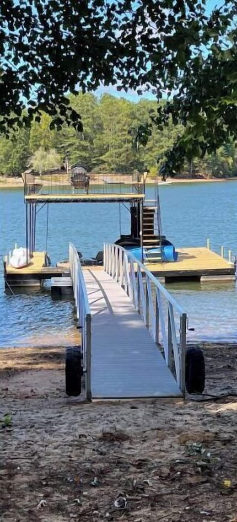 Double decker dock for swimming and hanging out! 