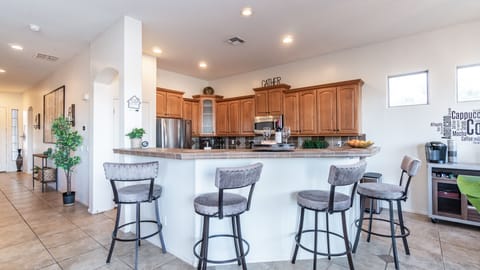 Kitchen bar - view from living room
