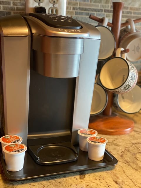 Keurig Coffee machine with pods to get you started upon your arrival. 