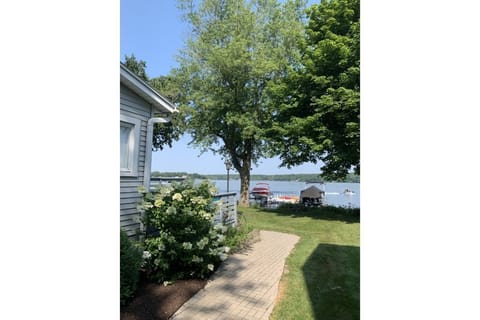 Pavers from driveway to lakeside 