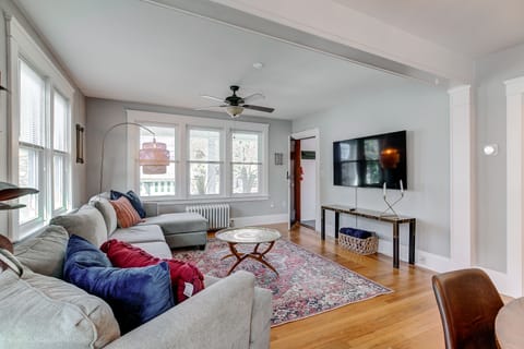 Plenty of light in the double parlor!