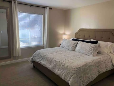 Master bedroom with walk in closet and its own bathroom, main floor