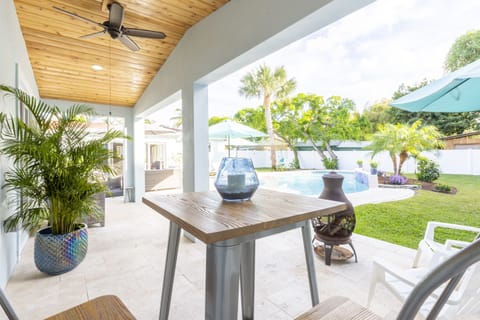Private dining on porch