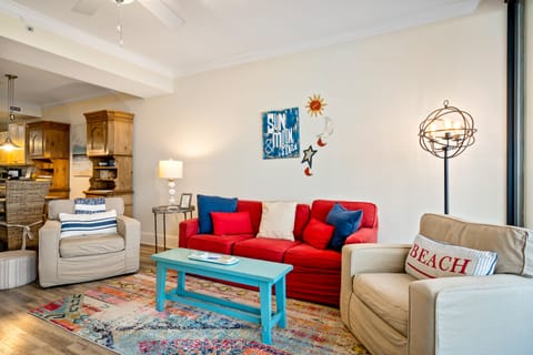 Gulf Front View Living Room 