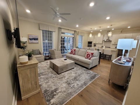 Livingroom / Kitchen / Large Screen TV / ceiling fan 