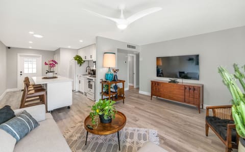 Open layout with mid-century modern style and comfort