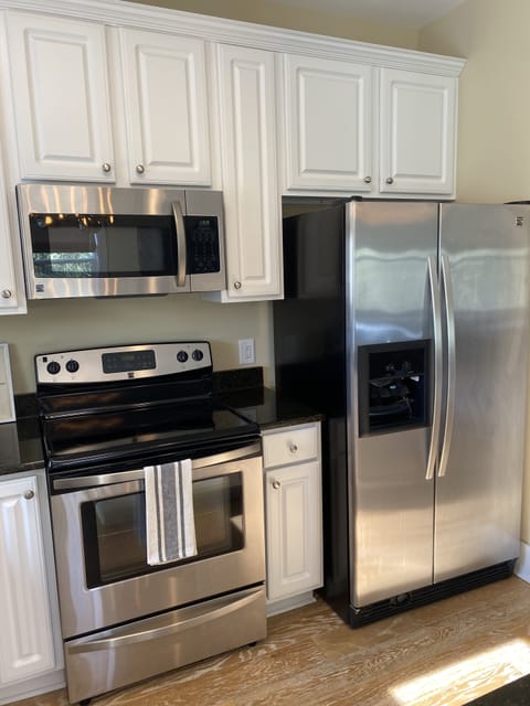 Stainless steel appliances.