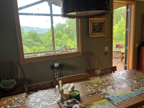 Puzzle time with a view