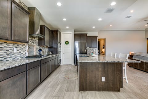Large kitchen island and lots of counter space!