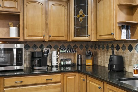 Plenty of space to cook a meal or hang out at the kitchen bar!