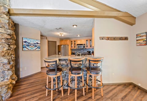 This well-appointed kitchen is a chef's dream, offering all the tools and space needed to prepare memorable meals for family and friends
