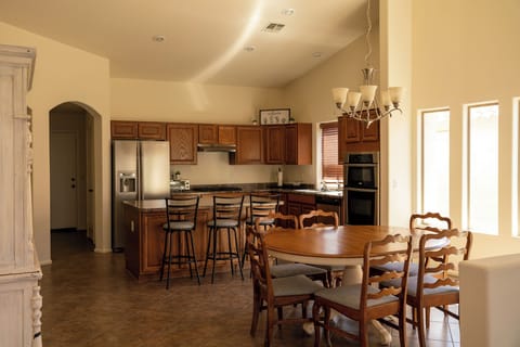 Gorgeous natural light fills the kitchen and family room with plenty of room.