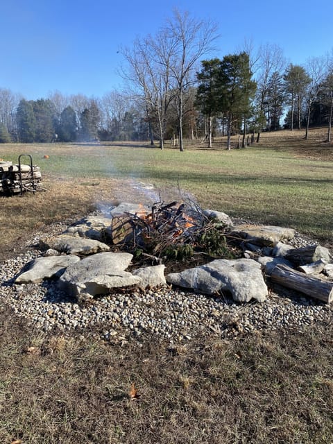 Fire pit under the stars