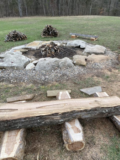 Cut firewood available.  Homemade bench for viewing! 