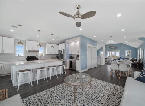 Kitchen, dining and living are open and connected for great gatherings!