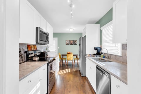 Upstairs kitchen fully stocked for any cooking needs you have!