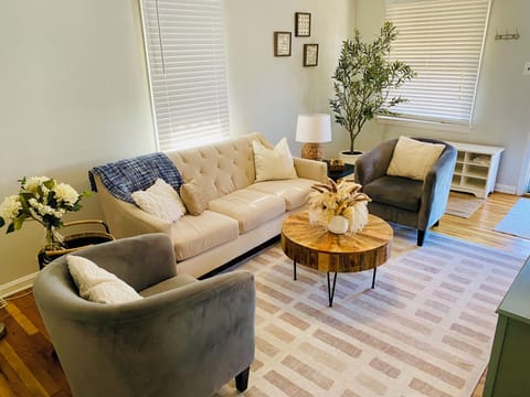 Living room with smart TV