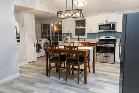 Kitchen area and dining table