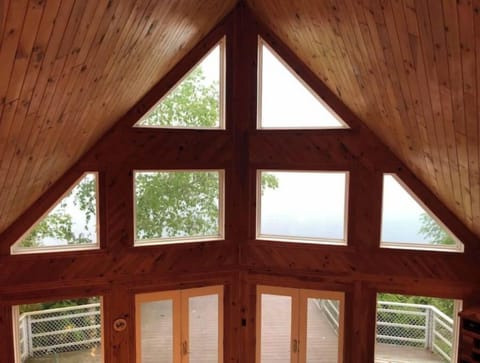 View from 2nd floor looking out to River and deck