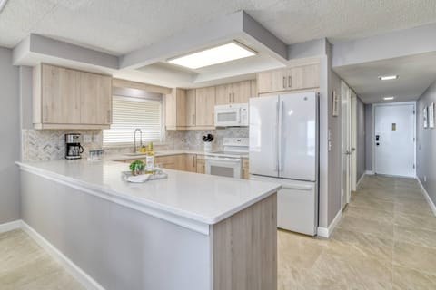 The modern appliances and spacious counters make preparing meals a breeze.