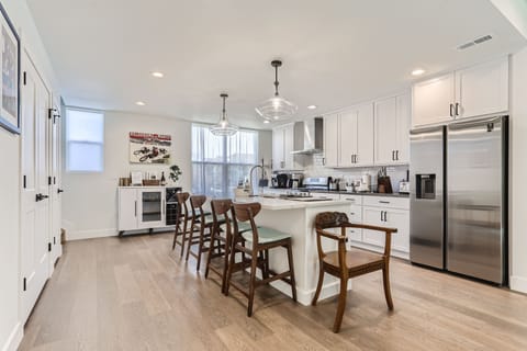 Kitchen - Fully Stocked with Bar Seating
