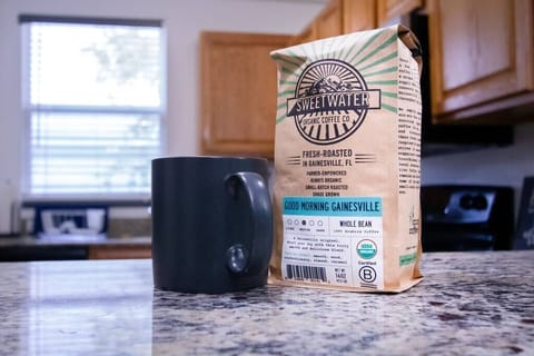 Kickstart your mornings with complimentary coffee and everything you need to brew it right.