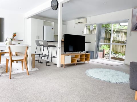 Open-plan living area and kitchen