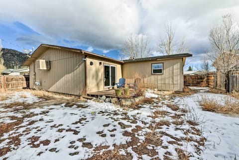 Exterior | Pet Friendly w/ Fee | Single-Story Home |Central Heating | Window AC