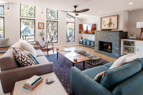 Our Sedona Vacation Home features a large great room.