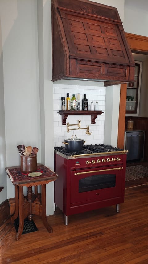 A beautiful Italian gas range that is great to cook on., near Butler's Pantry