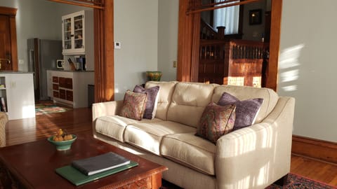 Living Room has a new Queen size sleeper sofa with memory foam mattress