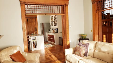 Living Room flows into Dining Area