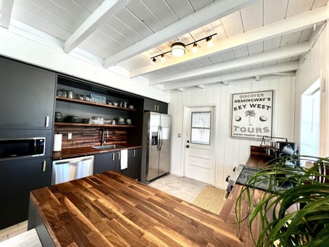 Kitchen with butcher block counters 