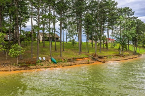 Looking back at our home from the water!