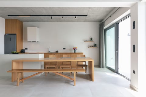 Enjoy modern comforts with handmade wooden furniture.