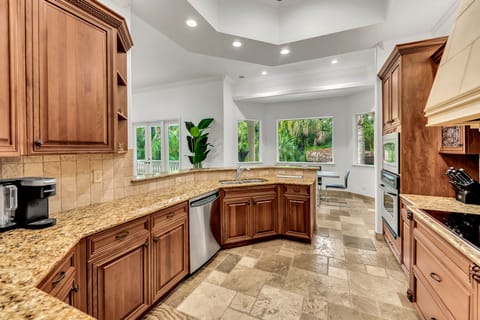 Spacious kitchen ready for family meals