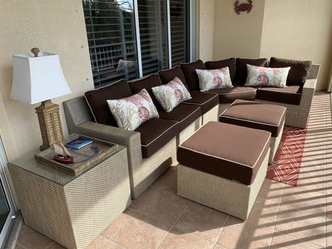 Morning coffee on the screened lanai